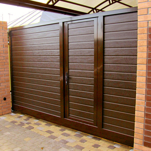 Откатные ворота с калиткой (Prestige)