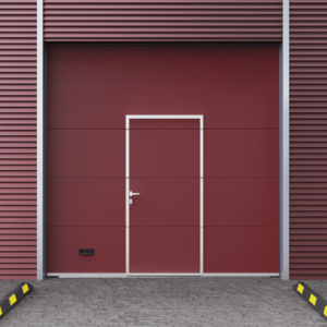 Секционные ворота Prestige цвет RAL3004 Пурпурно-красный