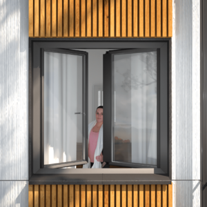 Панорамные окна со скрытой створкой