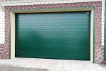 Установка секционных ворот цвет RAL6005 Зеленый мох