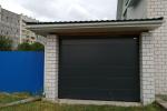 Установка секционных ворот цвет RAL7016 Серый антрацит