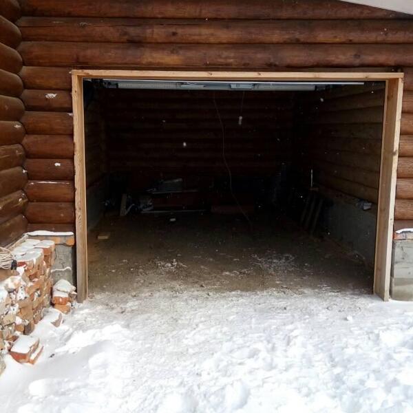 Установка секционных ворот цвет RAL7016 Серый антрацит