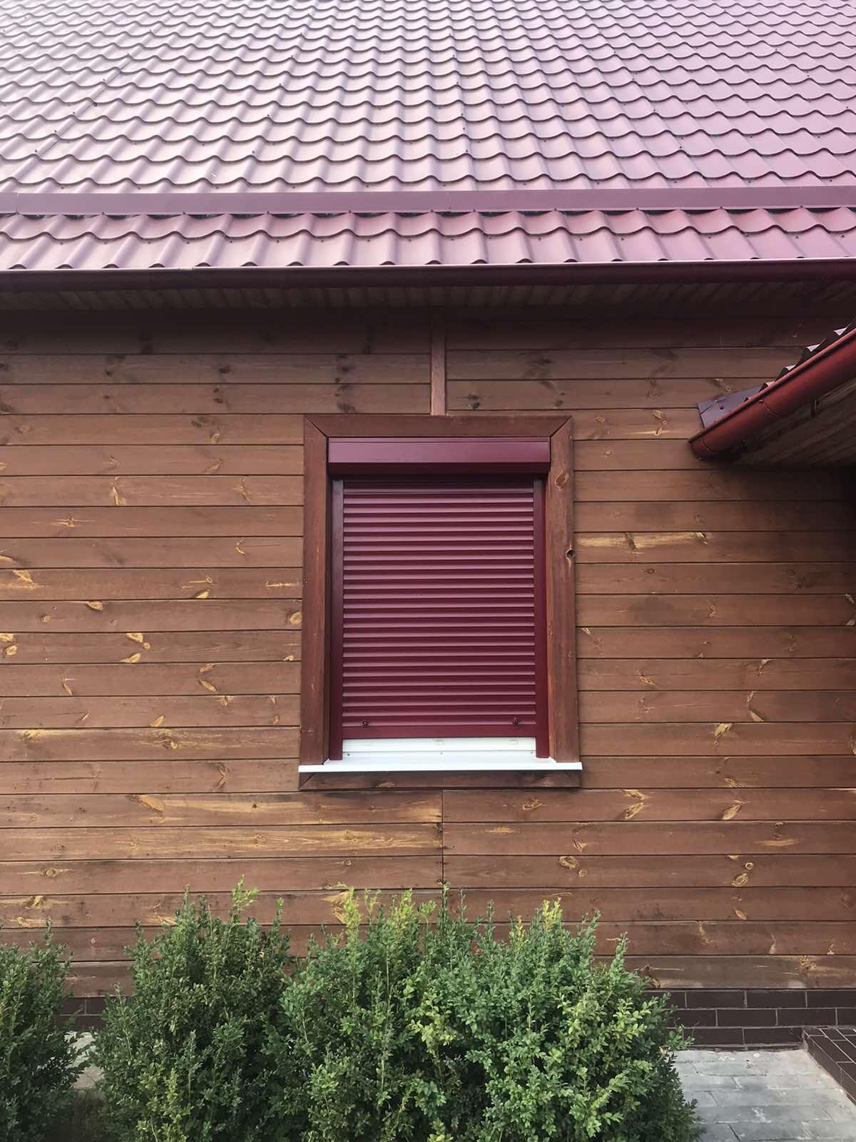 Роллеты в цвете Красный рубин