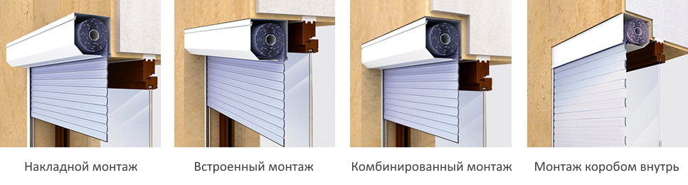 способы монтажа роллет на окна